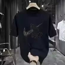 

2026 Spring Bestseller Summer American Pure Cotton T-shirt with Round Neck, High-quality Luxury, Best-selling and Trendy Style