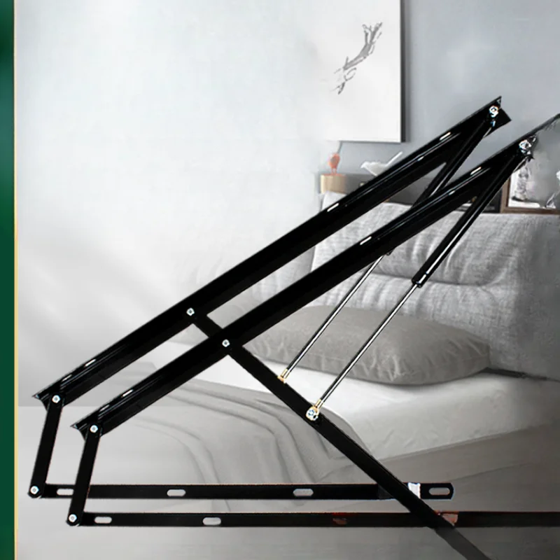 Double bed frame, bed hydraulic support rod, gas spring, tatami  board, bed air pressure rod, lift for household use