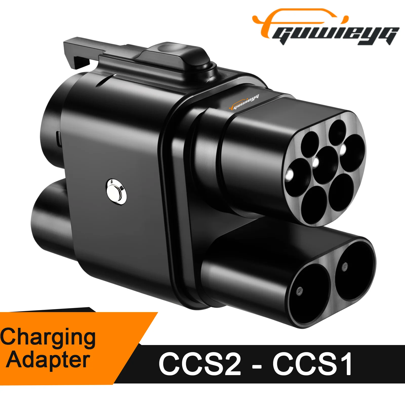 (Not Fit BMW i3) GUWIEYG DC+AC From CCS2 Charger to CCS1 EV CCS2 to CCS1 Electric Vehicle Charger DC Fast Ev Charging Adapter