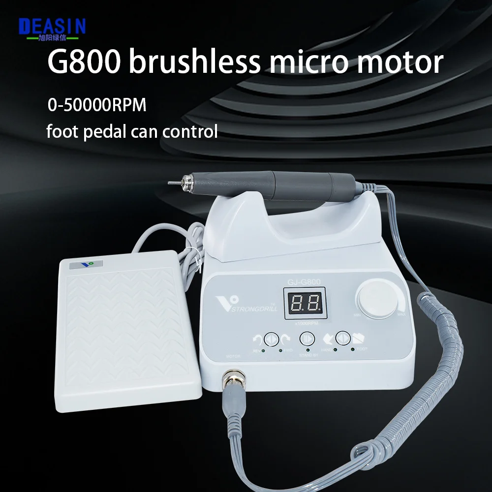 Powerful Dental Drill 50000RPM Brushless Nail Micro Motor Machine GJ-G800 Micromotor Handpiece