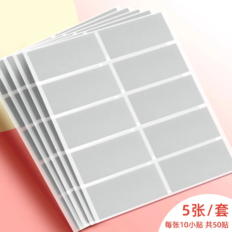5 Sheet Reward Scratch Card Film Coated Stickers Labels Diy Ren'S Redemption Vouchers Scratched Stripe Card Film