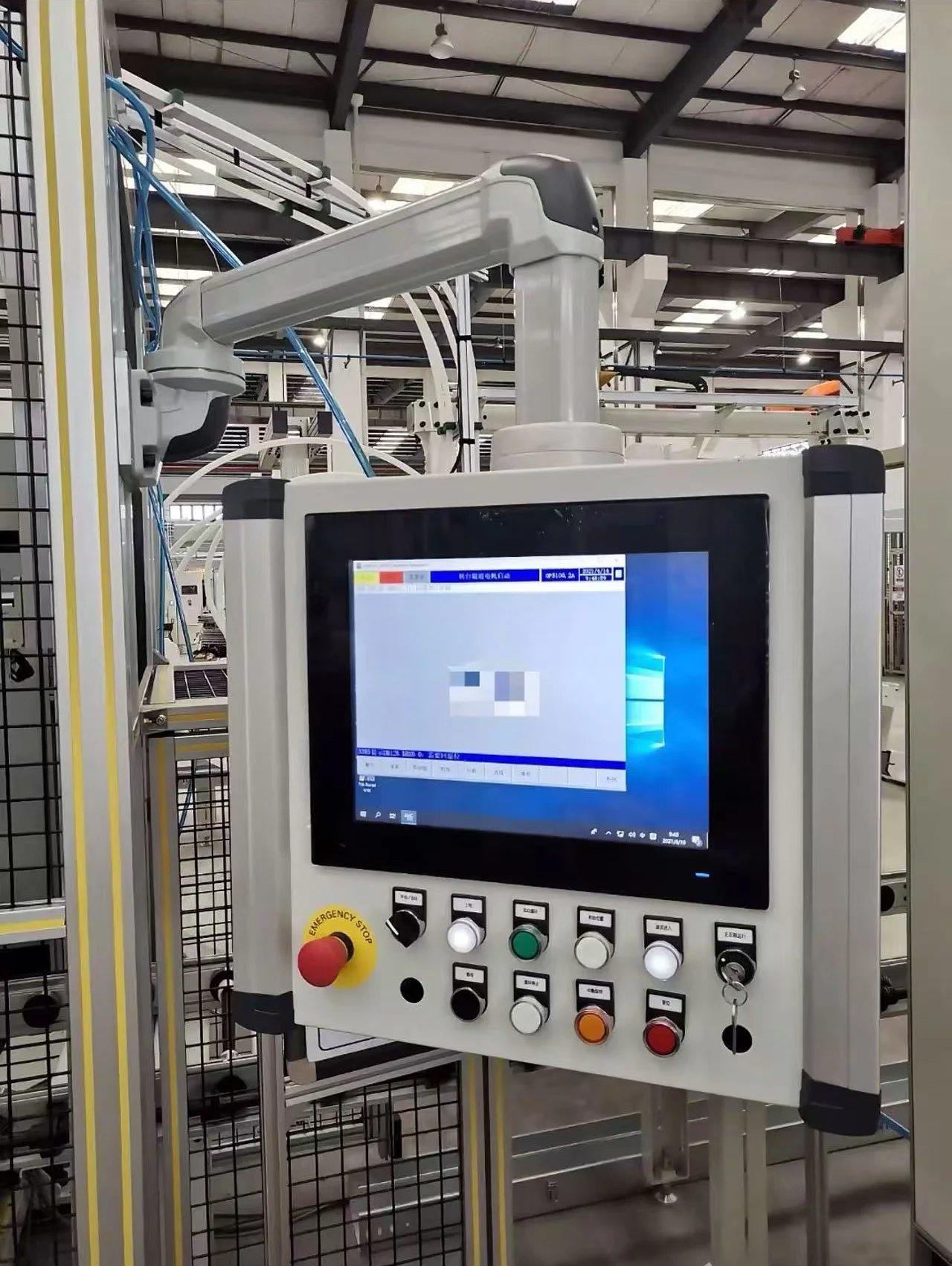 Compact HMI Support Arm System, Light Duty Aluminum Control Box Bracket for Small CNC Machine, JDF 5065 Adjustable Monitor Mount