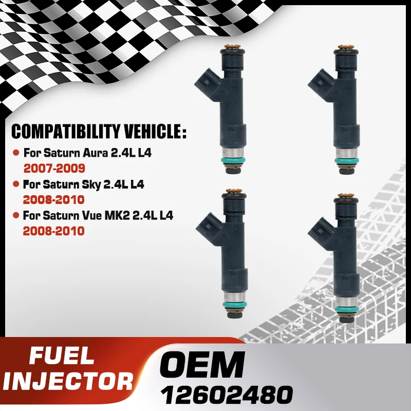 

Car Engine Fuel Injectors Nozzle For Saturn Aura 2.4L L4 2007-2009 Saturn Sky 2.4L L4 2008-2010 Saturn Vue MK2 2.4L L4 2008-2010