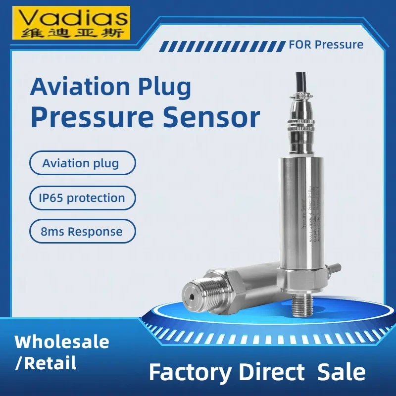 

Aviation Plug Pressure Transmitter 10bar 20bar 50bar Pressure Sensor 4-20mA 0-10V 0-5V RS485 Pressure Transducer