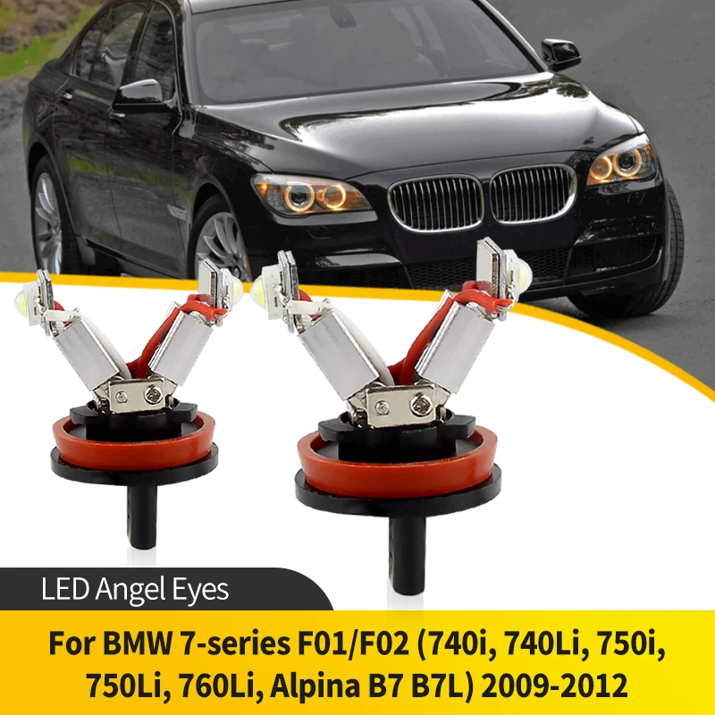 

2 шт., кольцевой габаритный фонарь Angel Eye Halo для BMW 7 серии F01/F02 (740i, 740Li, 750i, 750Li, 760Li, Alpina B7 B7L) 2009-2012