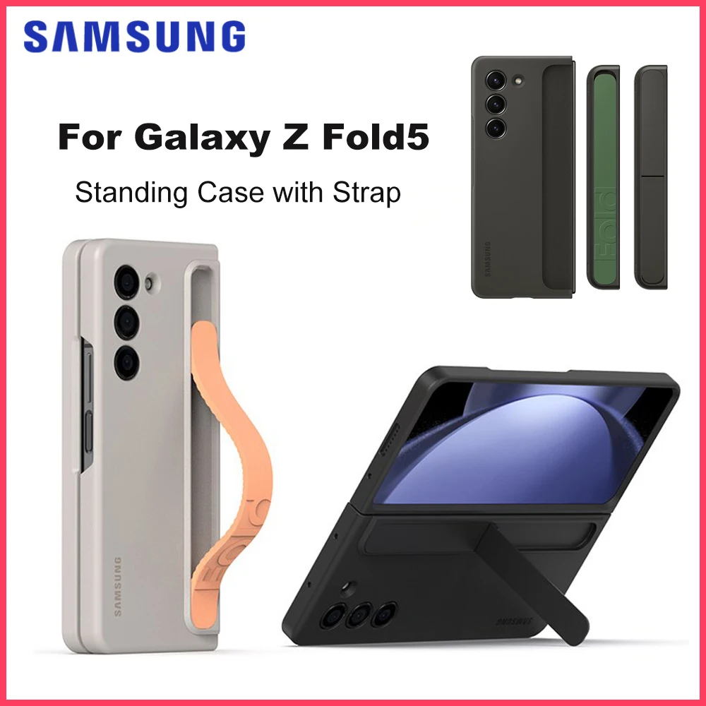 

Original SAMSUNG Standing Case with Strap for Z Fold5Standing Case with Strap with Kickstand Protective case EF-MF946