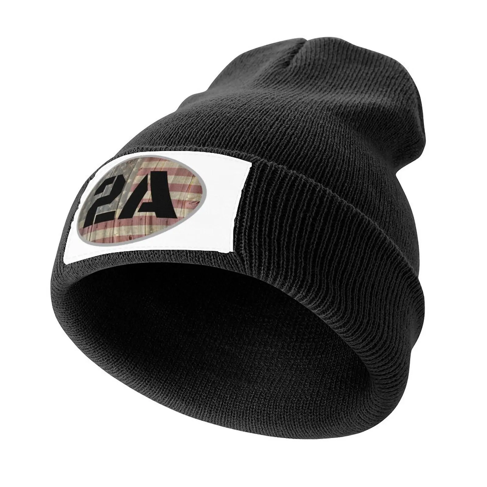 

2A Second Amendment faded flag on wood oval. Knitted Cap Gentleman Hat Military Tactical Cap Snapback Cap Horse Hat Ladies Men's