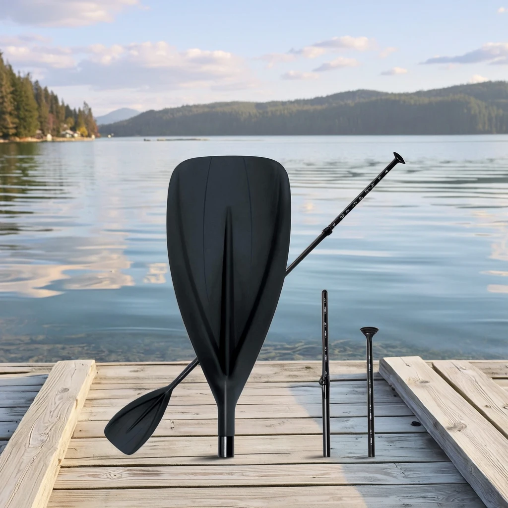 

GUETIO Lightweight Adjustable Carbon Fiber Rowing SUP Inflatable Stand up Paddle Board Paddle for Offshore Waters