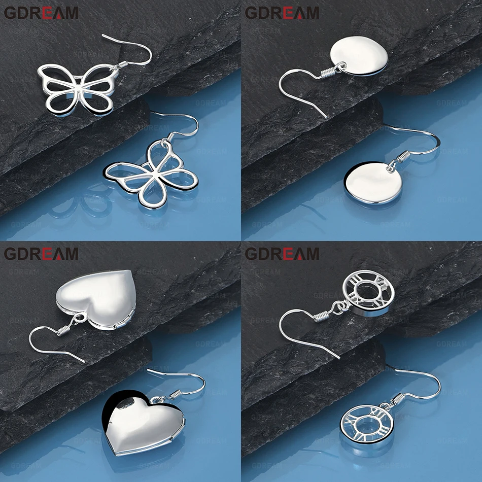 

GDREAM 925 Sterling Silver Smooth Round Earrings European And American Fashion Women'S Anniversary Gift Jewelry