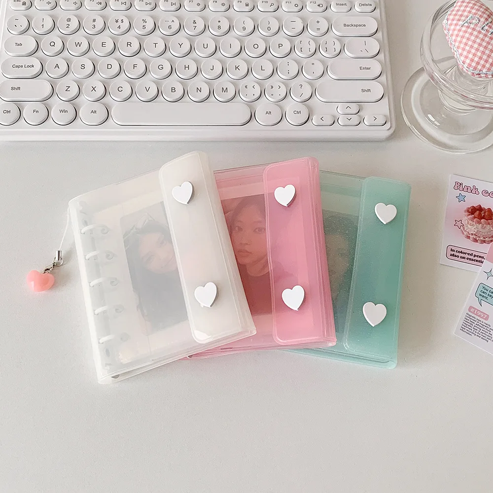 3in ID Photo Korean Photocard Holder Loose-leaf Binder Decoration ID Photo Photocard Frame Idol Photo Card PVC Card Cover