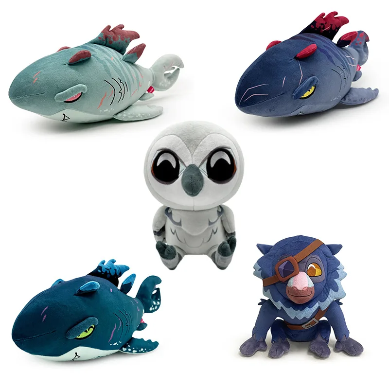 Peluches de Sea of Thieves, Juguetes de Peluche de Animales de Dibujos Animados, Tiburón, Mono, Muñecos de Peluche de Terror, Figura de Peluche, Almohada Decorativa para Sofá, Regalo de Navidad
