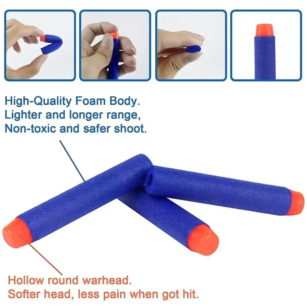 

Q01000-50 шт. синих поролоновых пуля-дартов с одним отверстием для бластеров N-Strike Elite, 7,2 см, аксессуары для пистолетов
