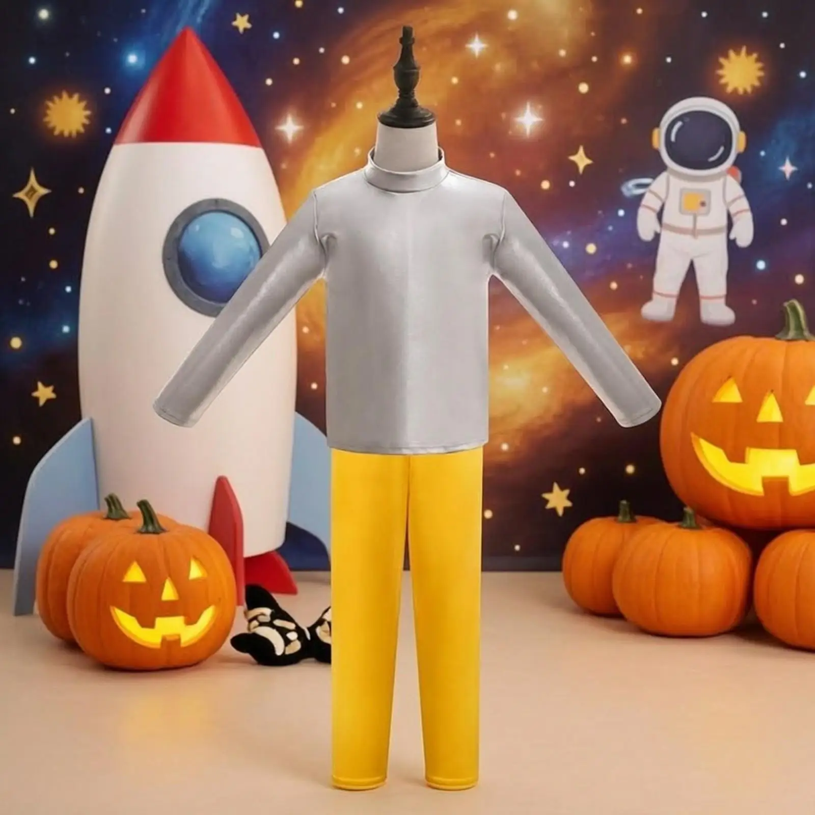Child Space Outfit Astronaut Suit for School Events Polyester Two Piece with Comfortable Fit for Active Play and Performances