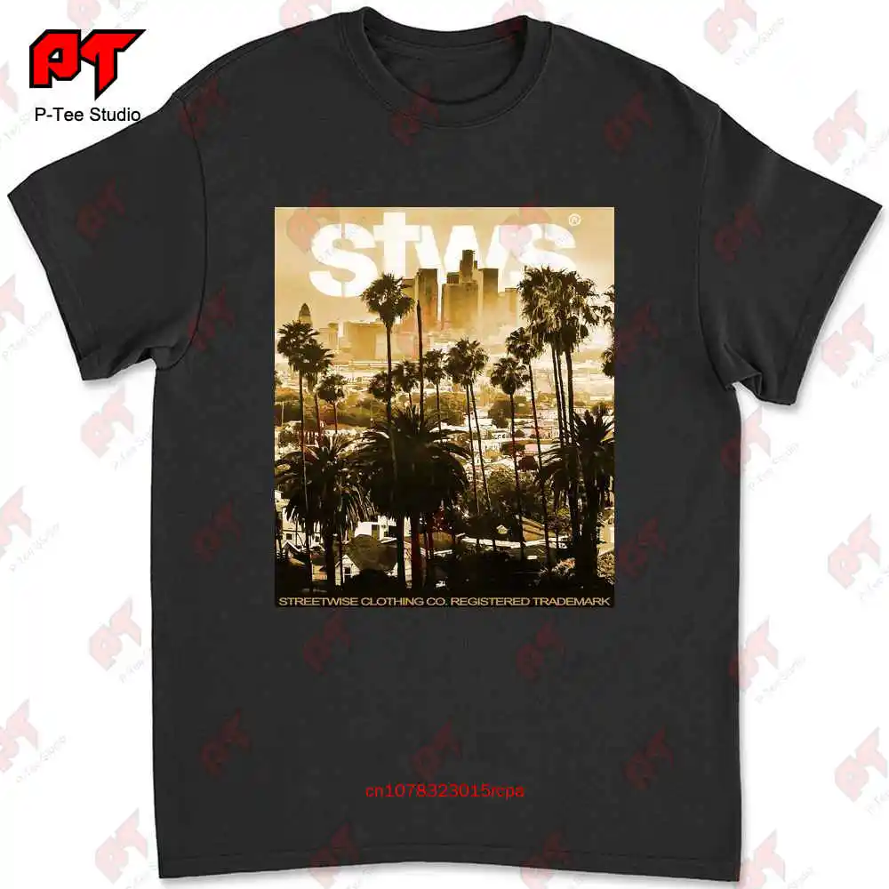 Streetwise Jungle Los Angeles Palm T-shirt J8E1