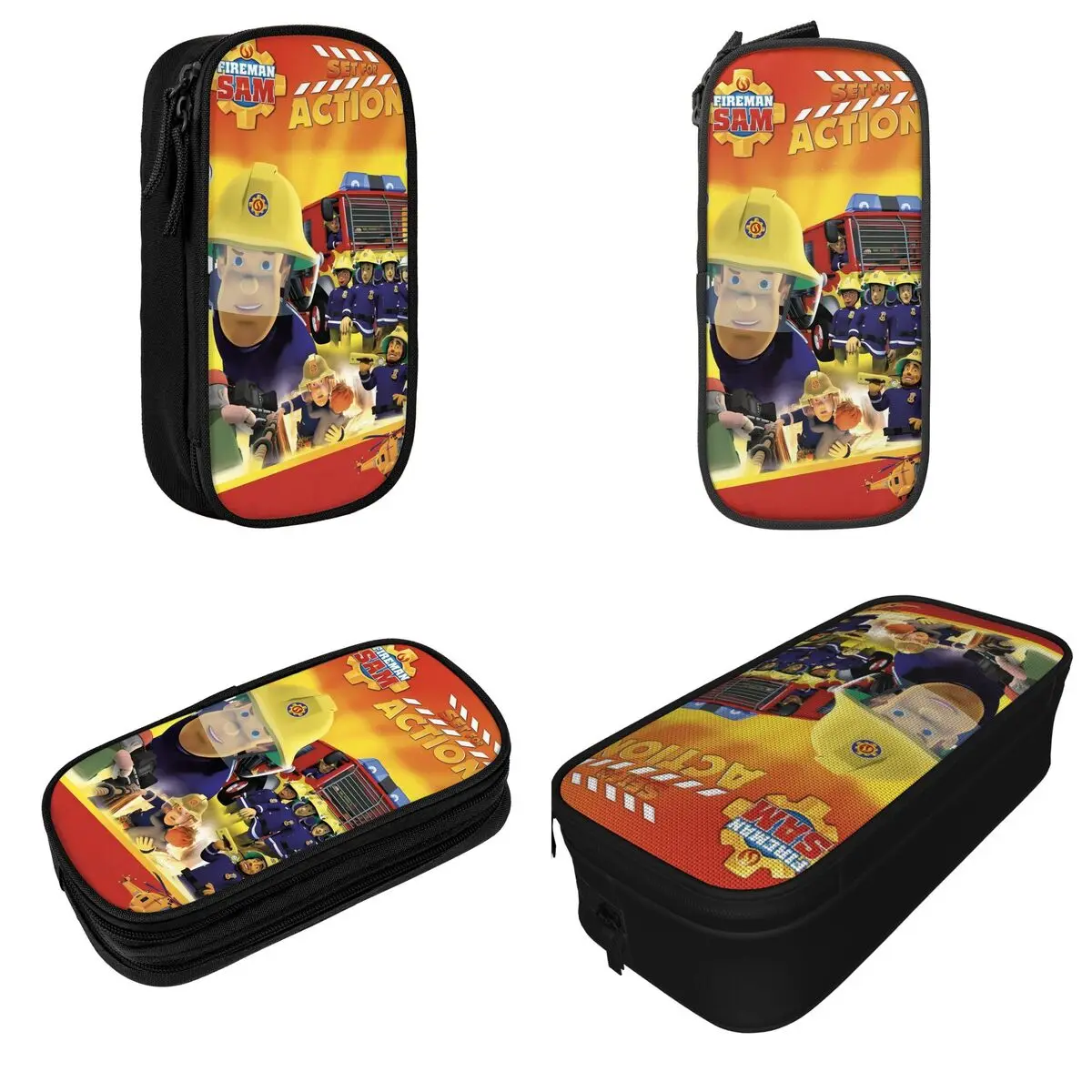 حافظات أقلام رجل الإطفاء سام للأطفال البريطانيين، حقيبة أقلام رصاص للتلفزيون للطلاب، حقائب ذات سعة كبيرة، مستلزمات مدرسية، أدوات مكتبية #2