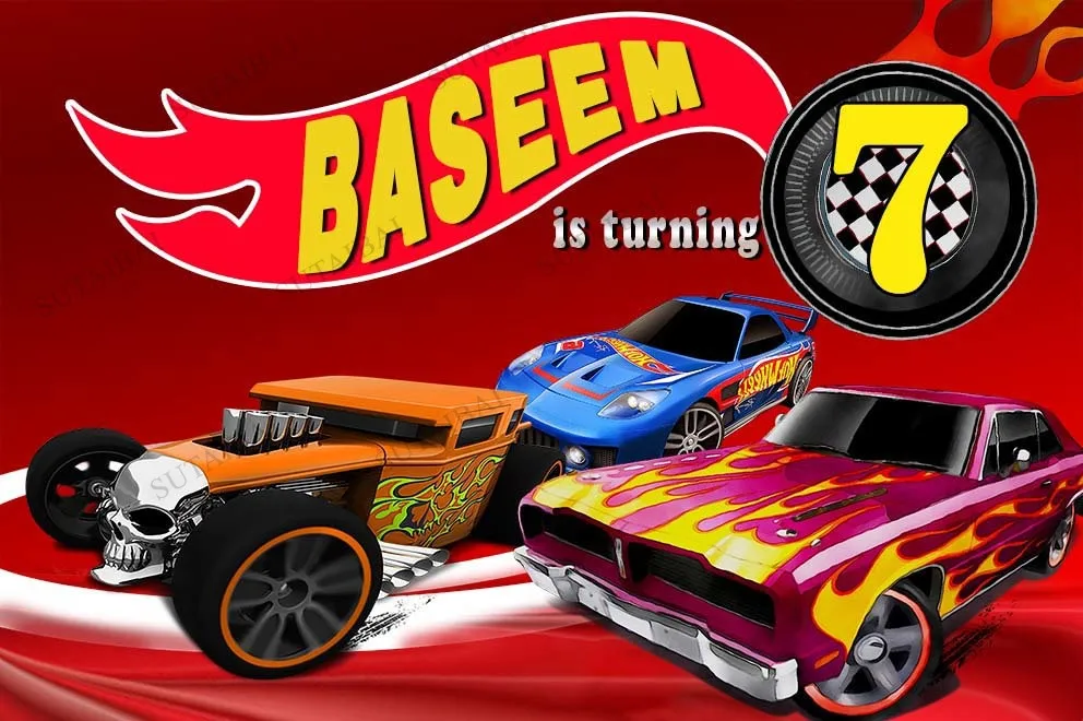 写真の背景,モンスター,トラック,レース,赤ちゃんの誕生日パーティーの背景,ビニール写真の装飾