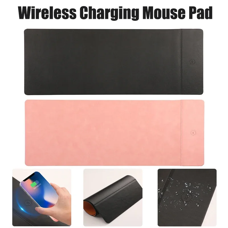 

Multifunctional Wireless Mouse Pad Fast Charging Office Desk Mat Waterproof Desk Pad Gaming Mousepad Desk Writing Pad for Home