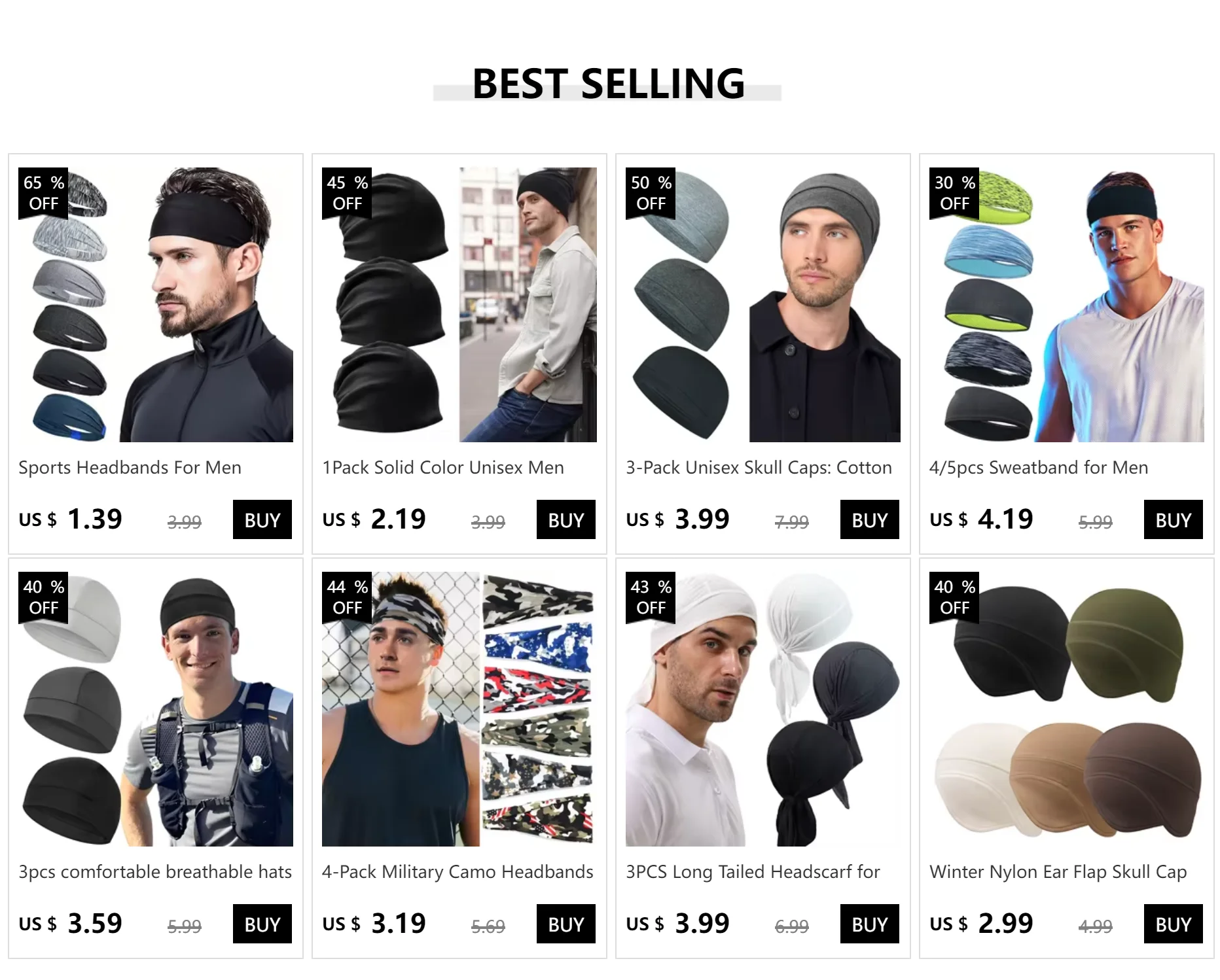 1/3 Stück Sport-Stirnbänder für Männer und Frauen, für Fitness, Yoga, Schweiß, Haarbänder, weiche, elastische Haarbänder, Stretch-Schweißbänder für den Outdoor-Sport – Detail 1