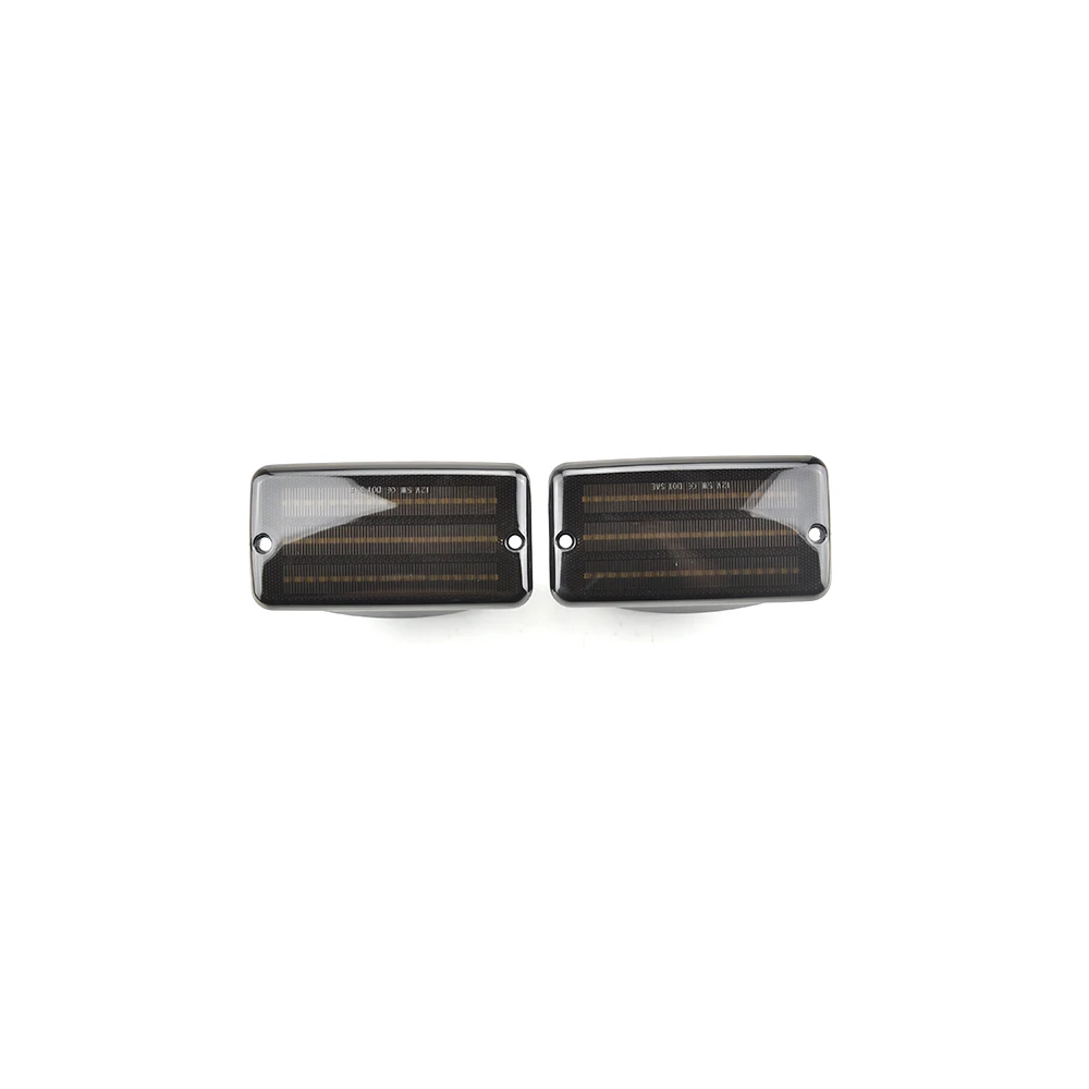 

Light Turn Signal Blinker Lamp For Jeep Wrangler TJ 2pcs Dynamic Amber LED Front Bumper Side Marker Lights White Parking
