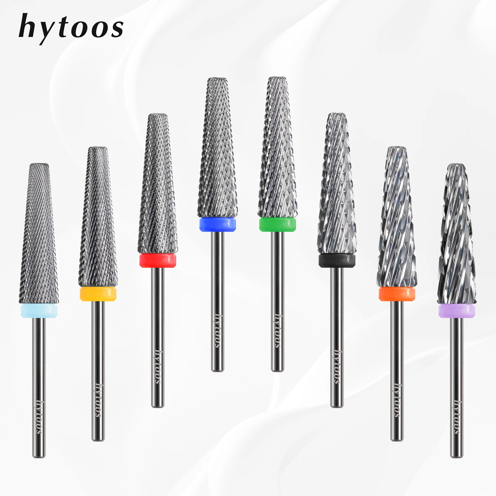 

HYTOOS 5 in 1 Carbide Nail Drill Bits 24mm Super Long Nail Burr for Electric File Professional Acrylic Gel Nail Removal Tools