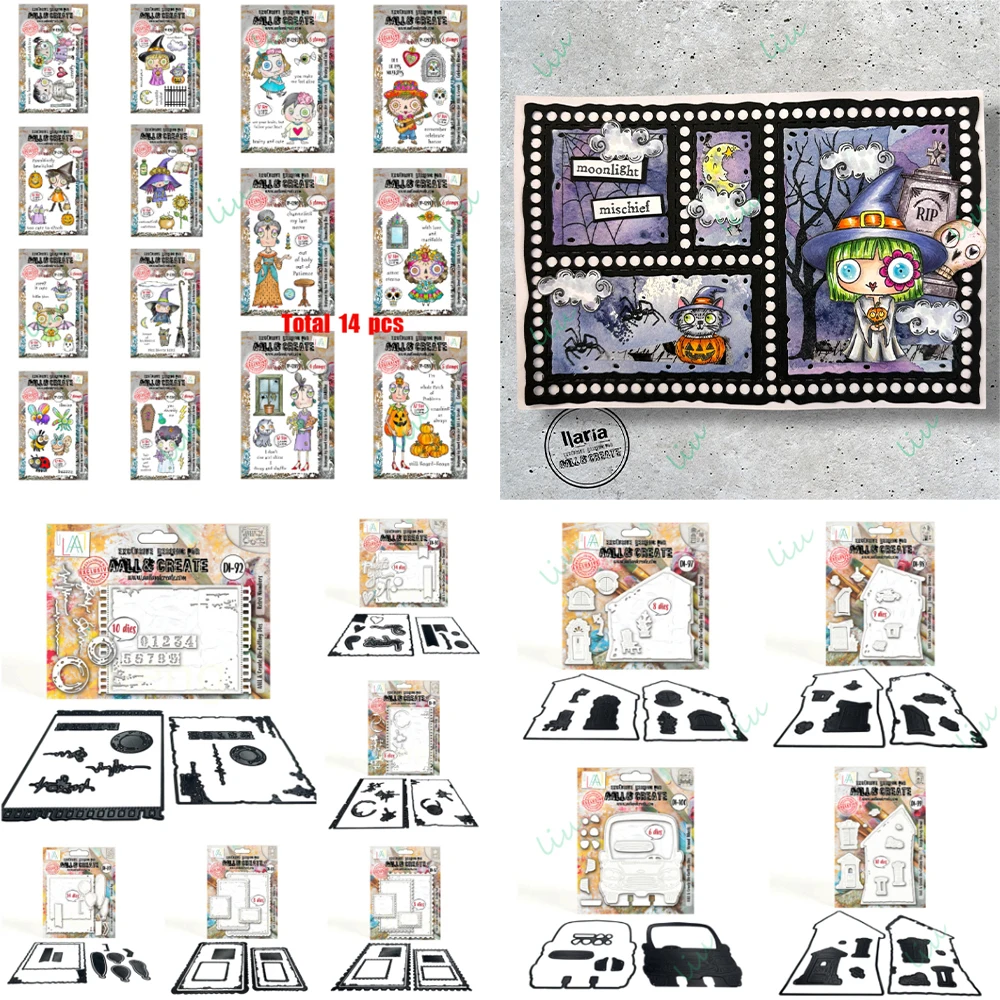 Matrices de découpe en métal pour Halloween Wee Witch, cale Dee souci, tampon pour bricolage, artisanat de Scrapbook, Album Photo fait à la main, nouvelle collection 2025 juillet