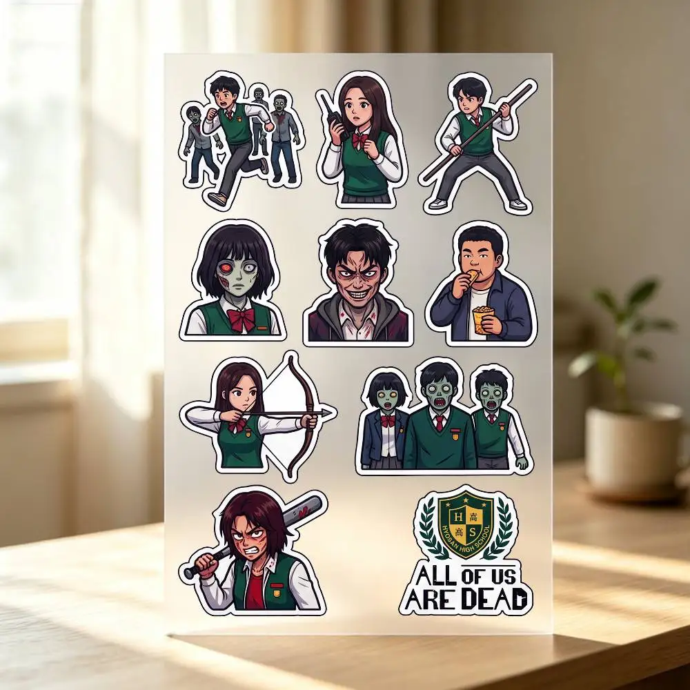 1pc All Of Us Are D-Dead Stickers Auto Body Bumper Windows Motorcycle Laptop Walls Vinyl Decal Car Tuning Accessories