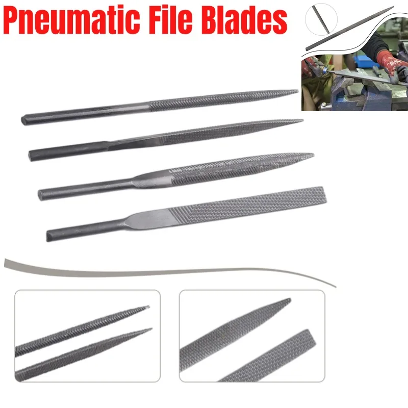 3 Types 1pc Industrial Steel Files Set Flat/Round/Triangle For Metalworking Woodworking Steel Rasp File Air File Saw Accessories