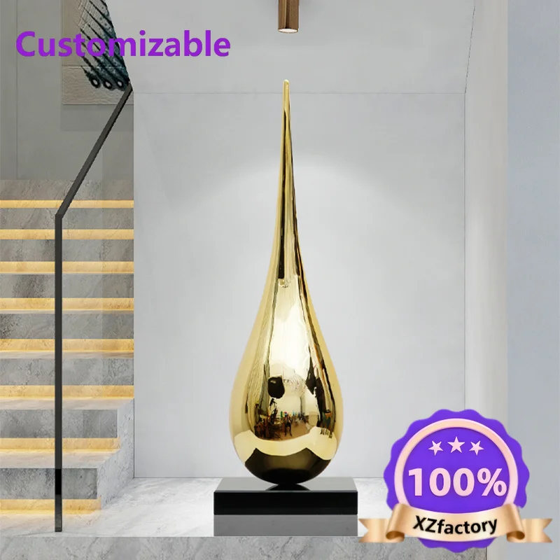 Factory Direct 2026 Top RatedVertical high entrance cabinet large ornament water drop sculpture abstract art living room TV hote