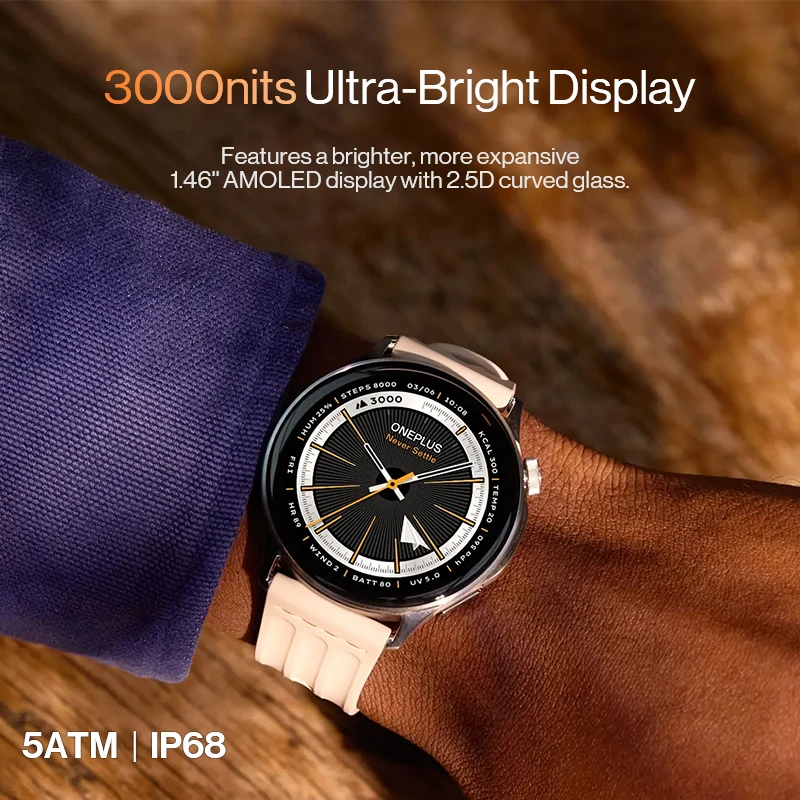 NEW OnePlus Watch Lite Smart Watch Global Version Up to 10 Days of Battery Life Dual Band GPS 1.46'' AMOLED Display
