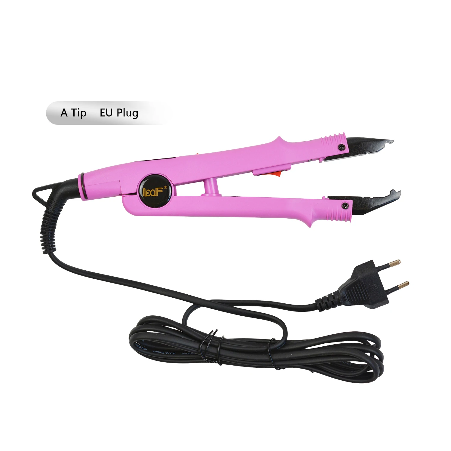 1pc JR-611 a/b/c ponta rosa temperatura constante ue/eua plug extensão do cabelo fusão ferro conector de calor varinha ferramentas de fusão de ferro