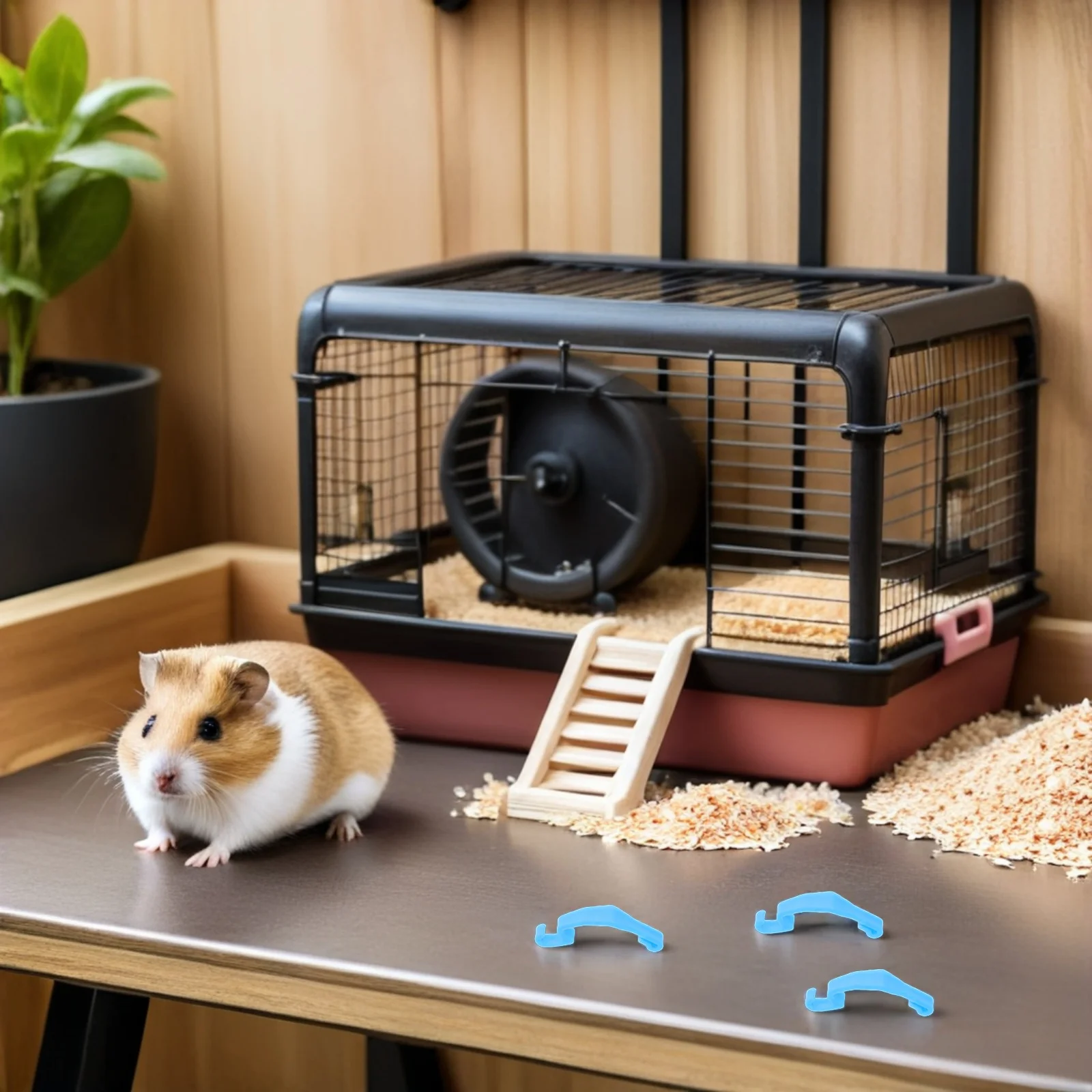 

24Pcs Pet Cage Fixed Edge Clips Plastic Securing Buckles for Small Animal Cages Rabbit Hamster Gerbil Enclosure Fasteners