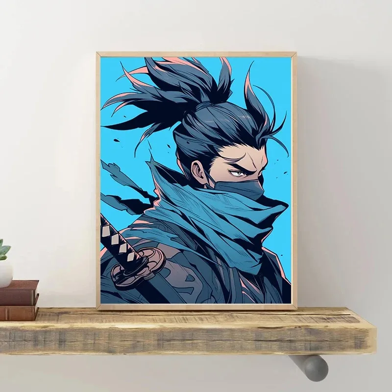 Popular Games Posters League of Legends Yasuo LOL Prints Canvas Painting Wall Art Pictures HD Internet Bar Game Room Home Decor