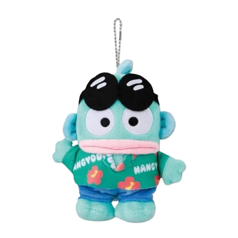 Novo estilo de férias hangyodon óculos de sol brinquedos de pelúcia pingente kawaii algodão sanrio plushine boneca mochila chaveiro presente