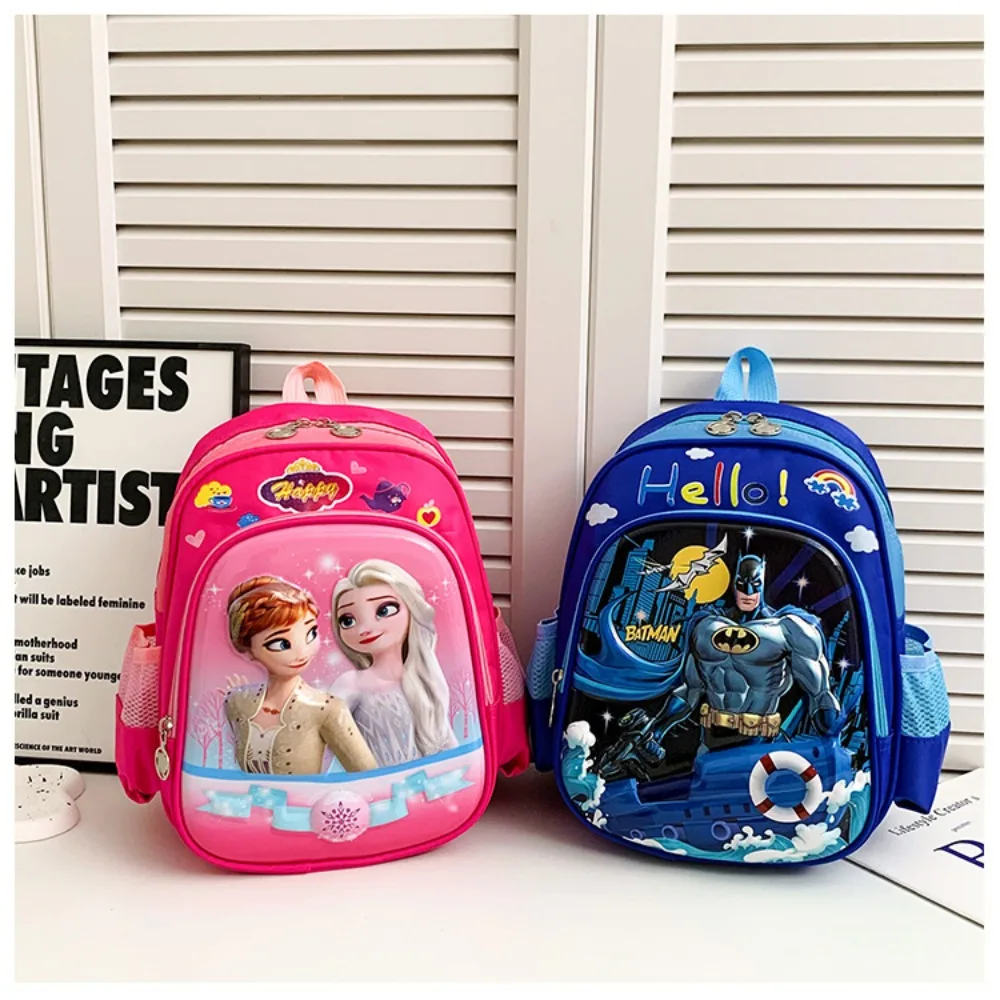 New Spider Man Elsa Cute Cartoon Lightweight Children's Backpack 3-5 Years Old Ventilation Multi-layer Spine Protection Backpack