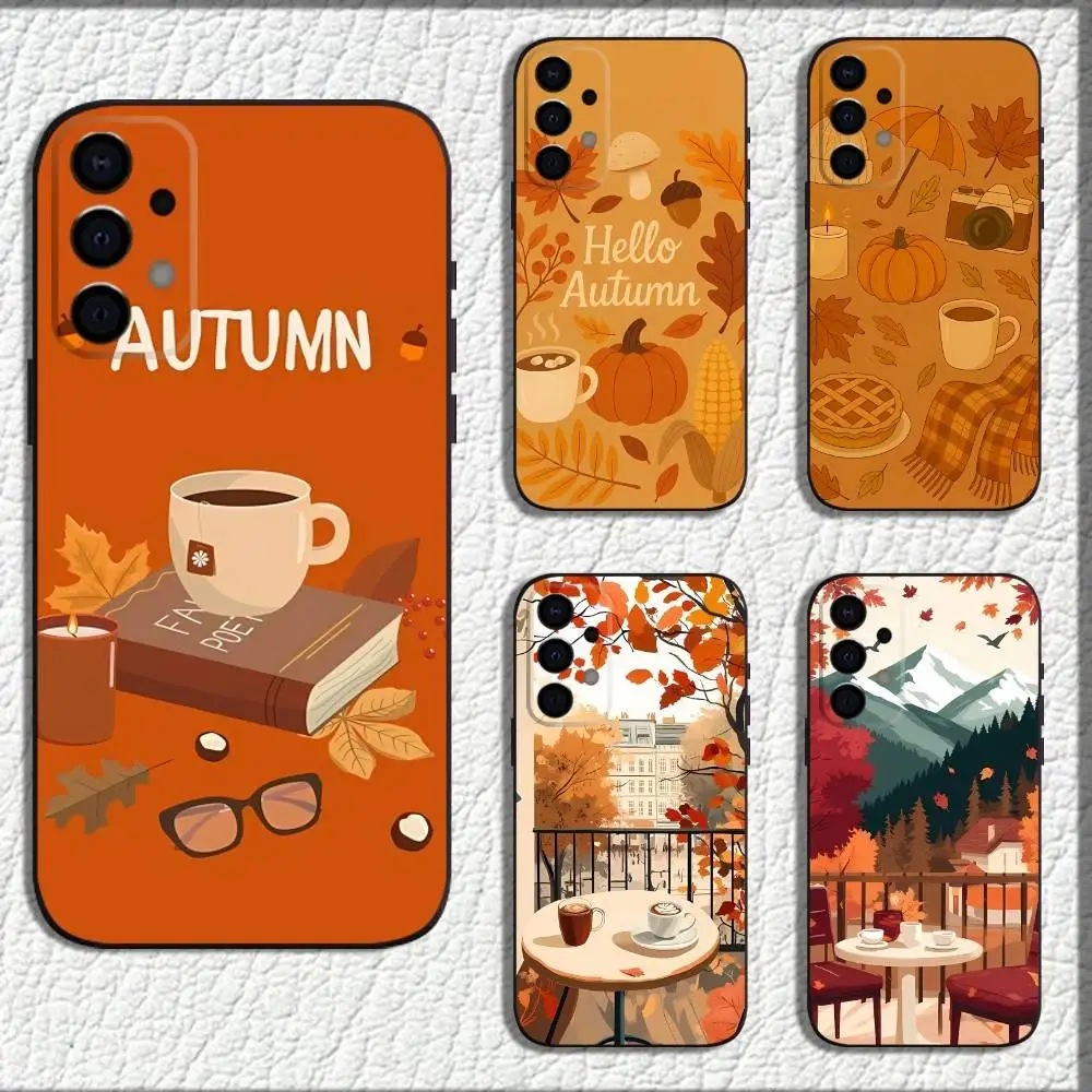 

Autumn Autumn Scenery Phone Case For Samsung Galaxy A73,72,71,A52,51,40,41,A22,A32,31,A13,12,Note20 Soft Black Shell