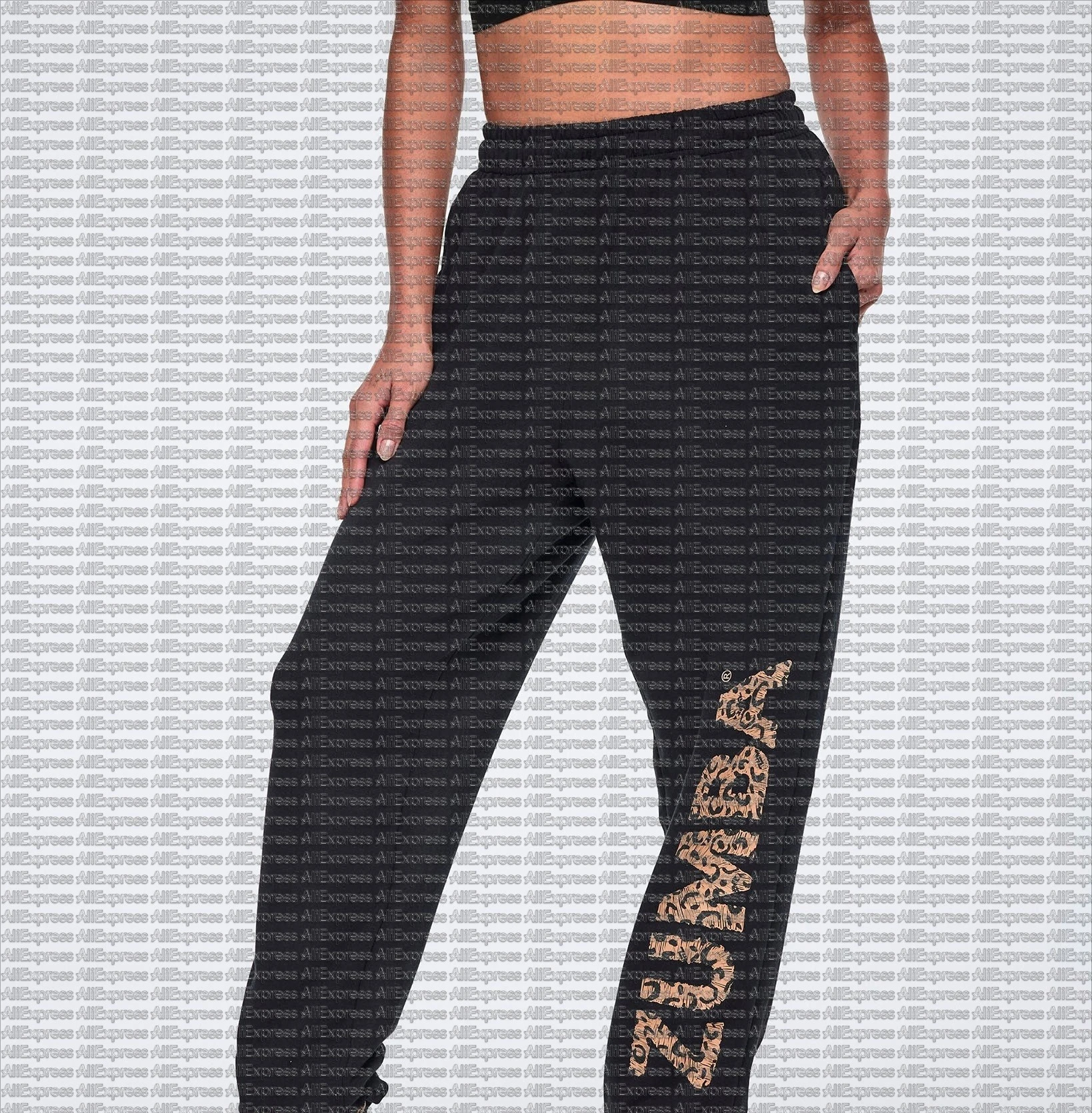 

Summer FashionNew ZW Fashion Trend Personalized Printing 3D Color Blocked Loose Pants Men's and Women's Casual Sports Pants