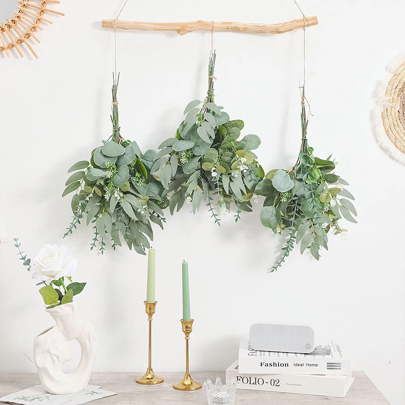 20/25 Stück Künstliche Gemischte Eukalyptusblätter-Stiele, Kunstblumen für DIY-Bouquets, Blumenarrangements, Heim-, Hochzeits- und Partydekoration – Detail 5