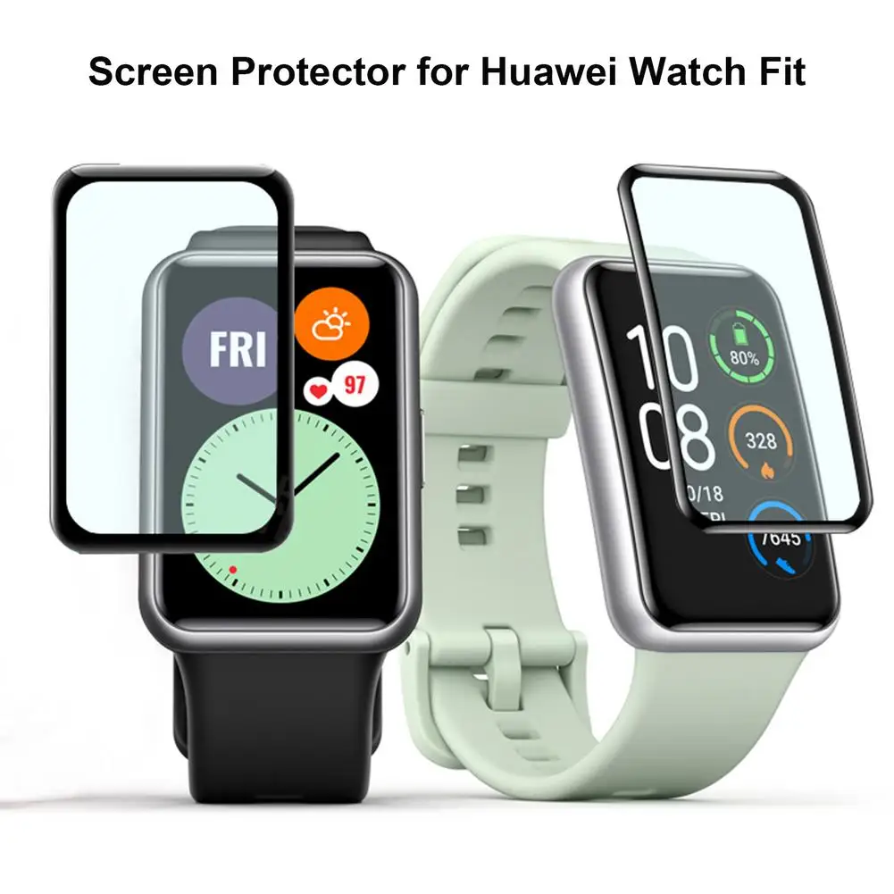 Soft Glass For Huawei Watch Fit 2 Smartwatch 9D HD full Film Screen tempered Protector cover fit2 Accessories