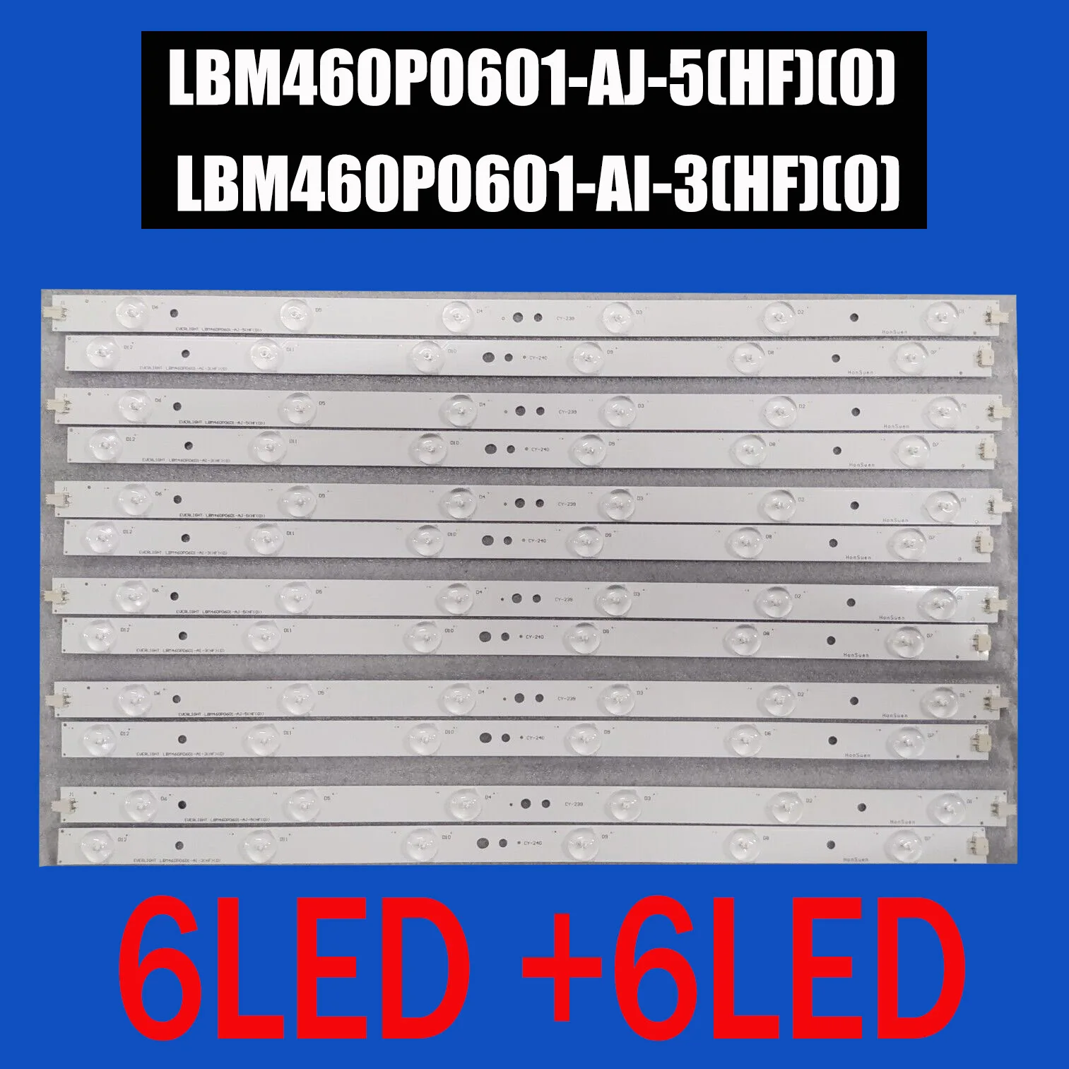 شريط إضاءة خلفي LED لـ 46PFL3108H/12 46pfl3008 46pfl3008/78 EVERLIGHT Lbm460p0601-AI-3(HF)(0) Lbm460p0601-AJ-3(HF)(0) #3