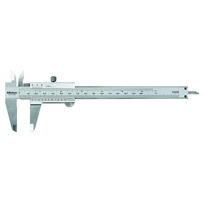 Mitutoyo 530-118 Vernier Calipers, Stainless Steel, for Inside, Outside, Depth and Step Measurements, Metric, 0