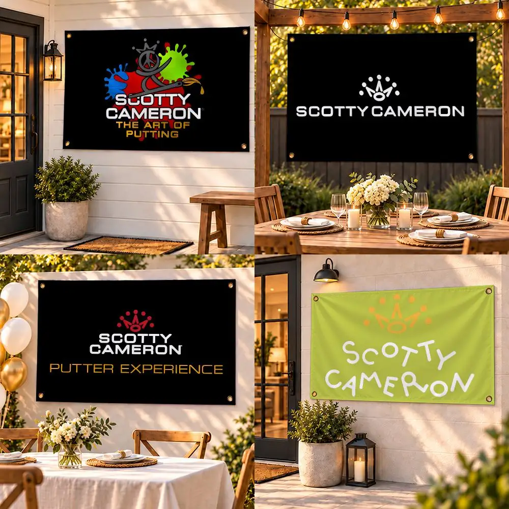 S-Scotty C-Cameron Flags Custom Wall Hanging Background Art Banner For Bedroom Home Living Room Outdoor Decor
