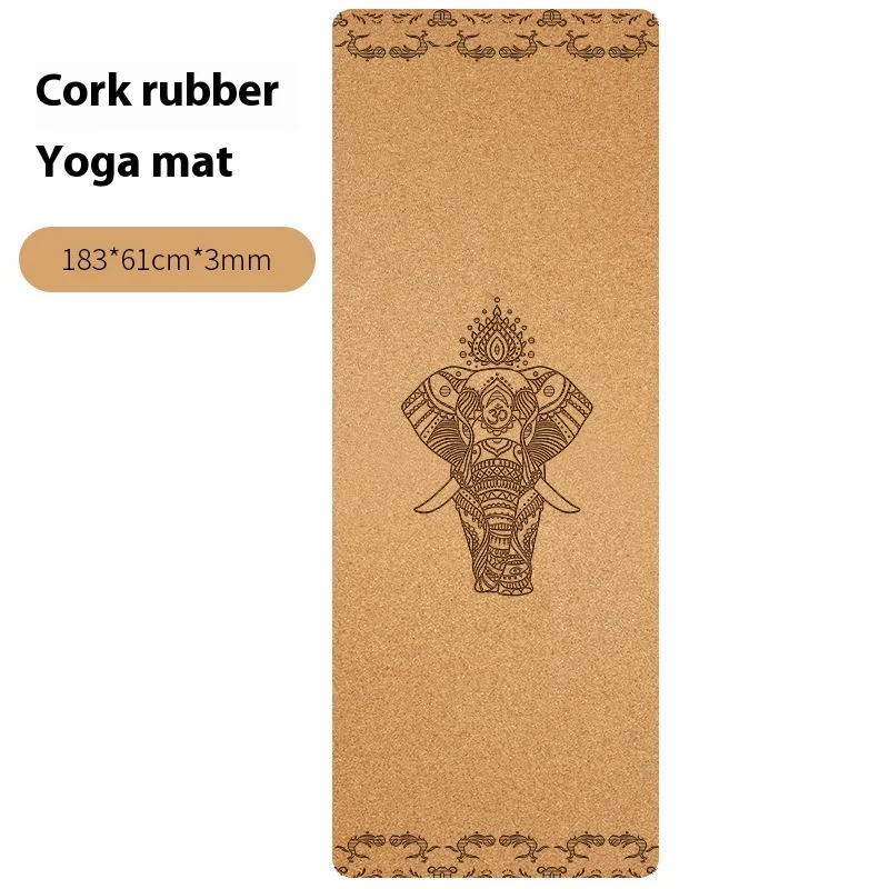 High Quality Natural Rubber Cork Yoga Mat Home Fitness Equipment Yoga Pilates Accessories Gymnastics Workout Mat Bodybuilding