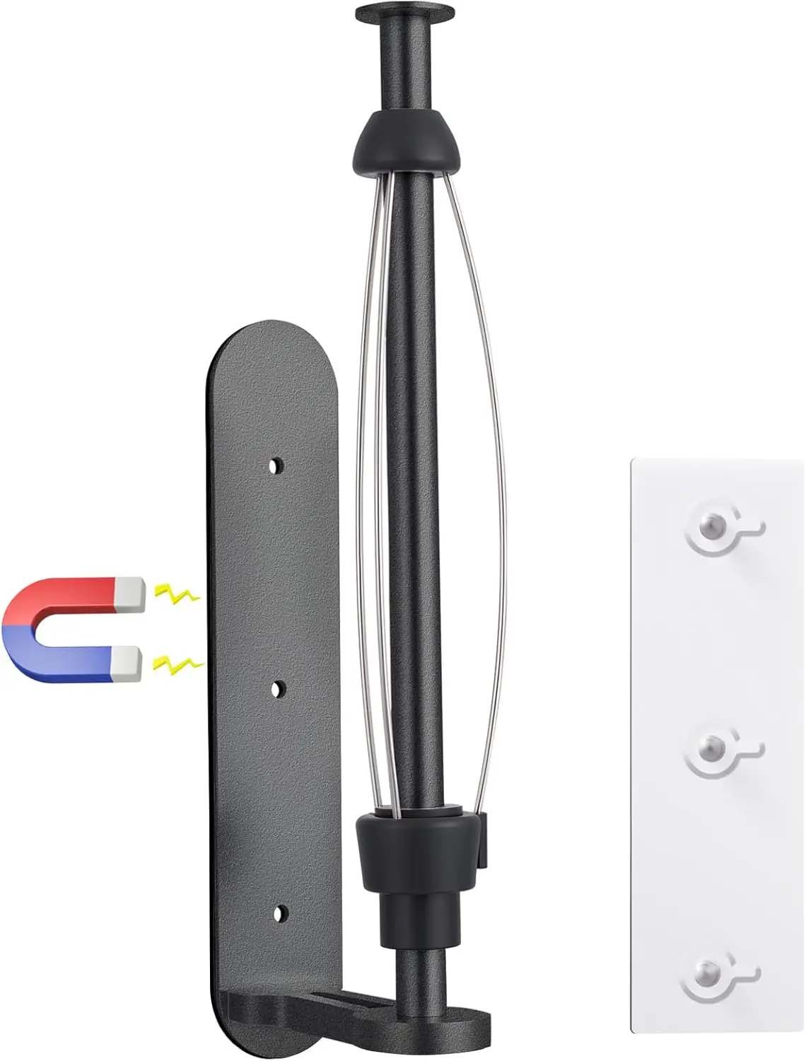 

Магнитный держатель для бумажных полотенец на холодильник, управление одной рукой, настенное крепление без сверления для кухни, автофургона, гаража (черный)