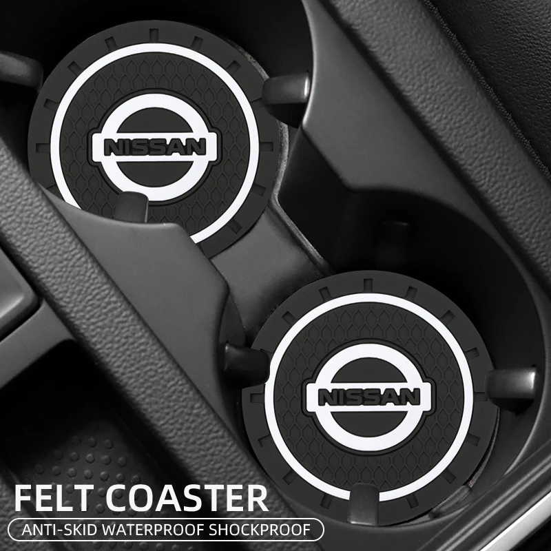 سيارة حامل الكأس حصيرة هلام السيليكا كوستر المياه الديكور لنيسان X-trail قاشقاي ملاحظة جوك سنترا ميكرا اكسسوارات السيارات التصميم