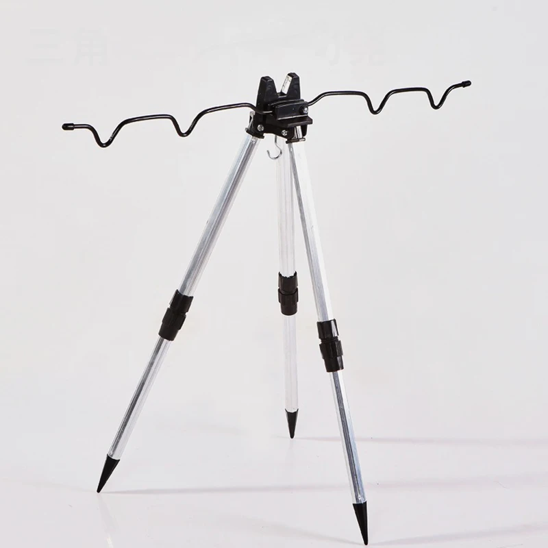 1pc Fishing Pole Support Frame Foldable Fishing Tripod Adjustable Telescopic Tripod Fishing Rod Bracket Holder Tripod