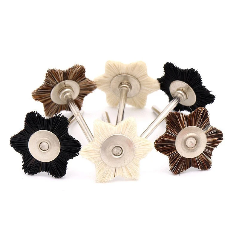 

1pcs Dremel Accessories Bristle Hexagonal Octagonal Brush Jewelry Wheel for Grinder Rotary Tool for Mini Drill Polishing