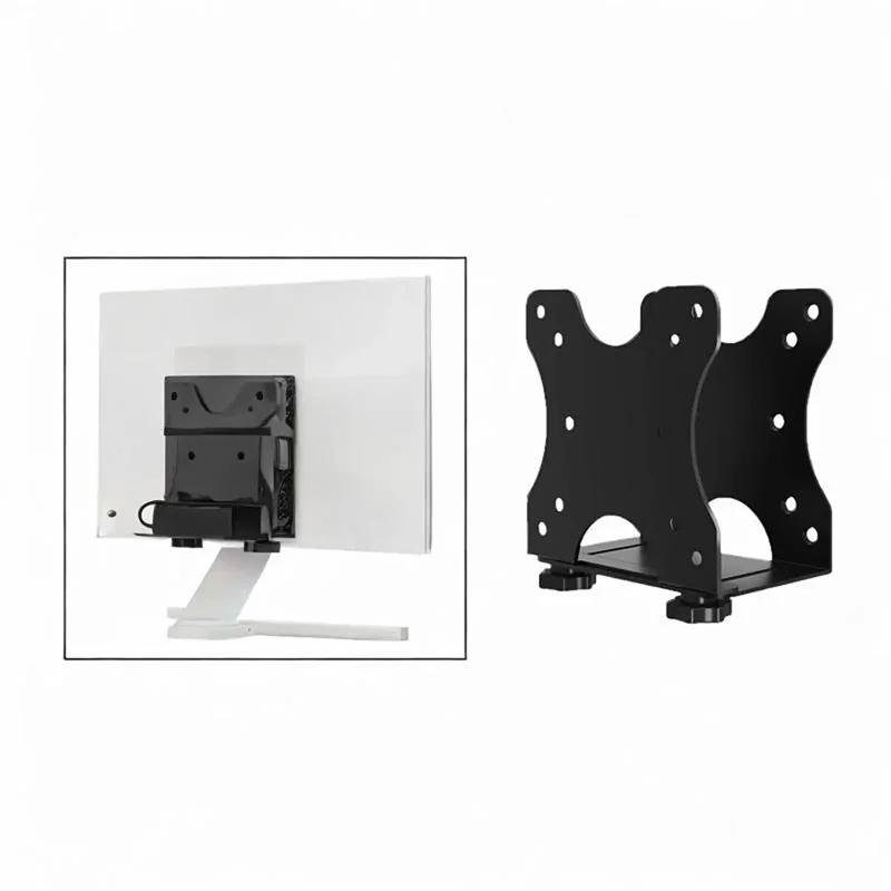 A95Q-Under Desk Mount Mini PC Mount Wall Mount Easy Installation Space Saving Computer Holder