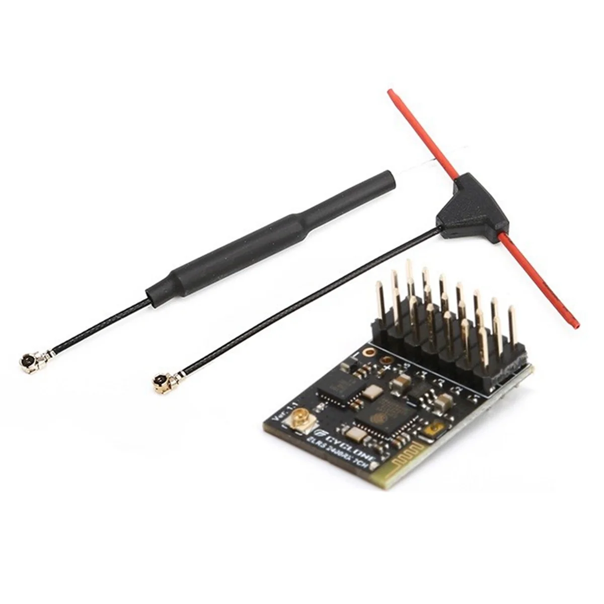 ELRS 2.4G 7CH PWM Receiver ExpressLRS RX 2400RX PWM/CRSF Protocol for RC FPV Drone Fixed Wing Quadcopter, Straight