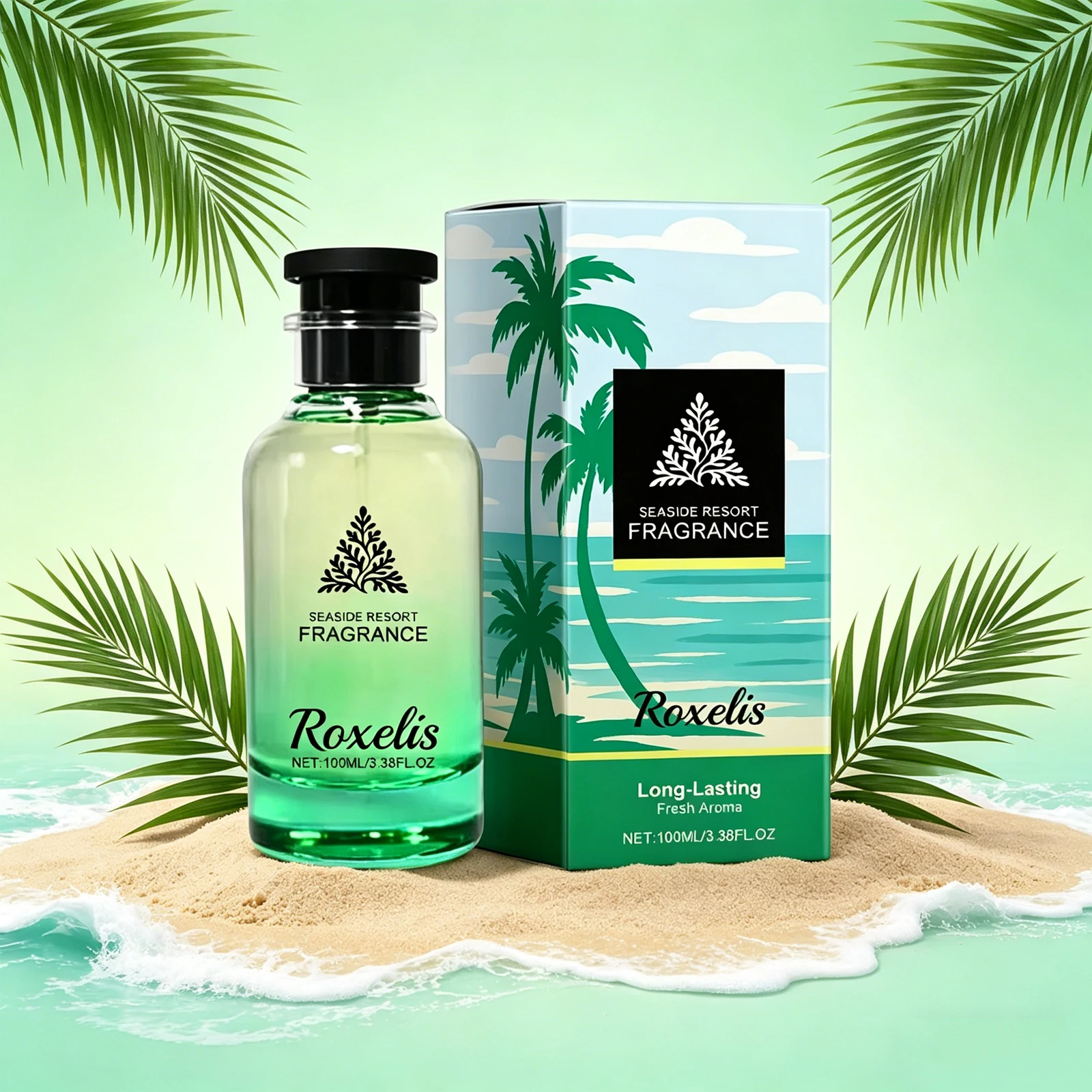Roxelis 100ml Seaside Resort Fragrance Natural Fragrance Light Lasting Fragrance Layers Exhale Charm Everyday Portable Fragrance