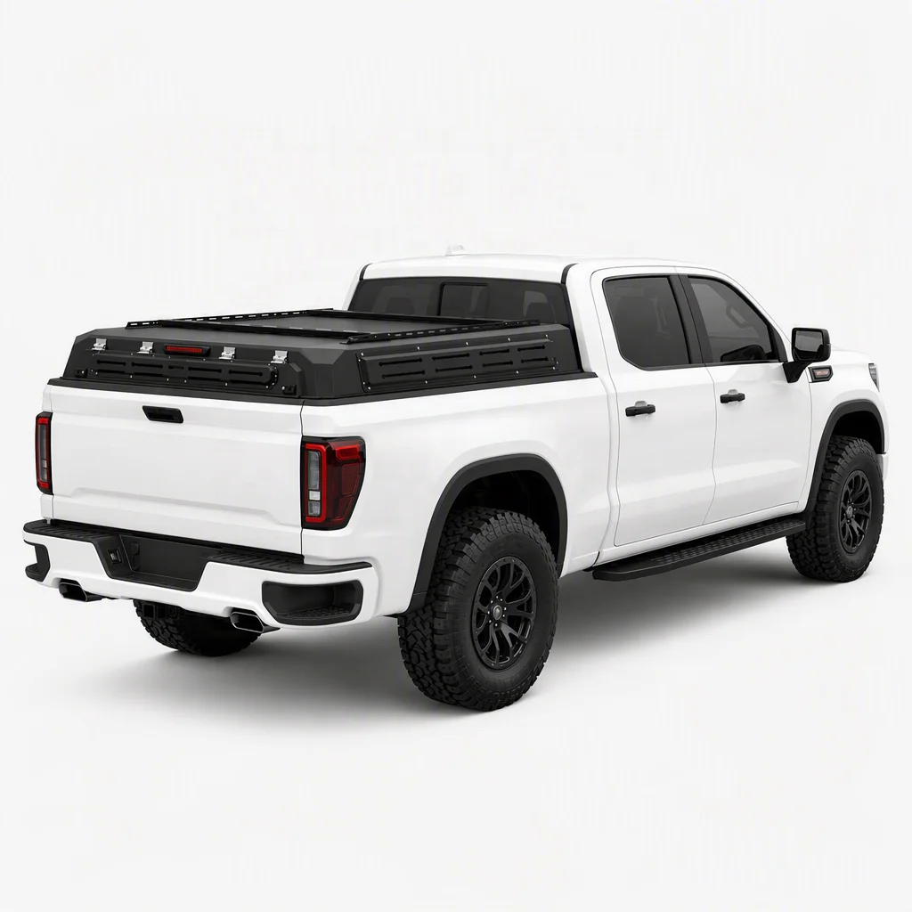 Weatherproof Aluminum Alloy Hard Top Half Height Lightweight Tailbox Canopy for Pickup Truck Offroad Adventure